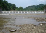 Nam Haad weir during the rainy season in July 2013
